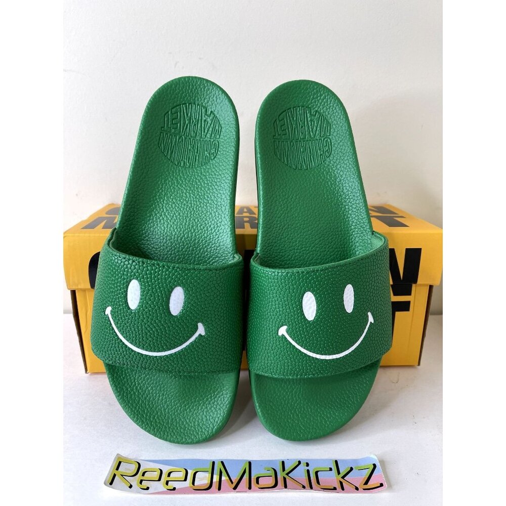 Chinatown Market Slides Smiley Green Mens